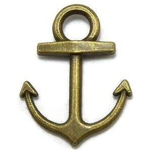 10pcs Anchor Charms Bronze‎ Tone Metal for jewelry making